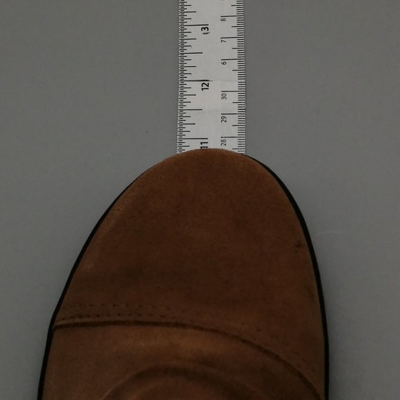 Clarks Womens Ankle Boot Cora Braid Tan Suede Side Zip Elastic Inset 7.5 NEW - Picture 5 of 10